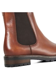 Dune London Brown Poema Cleated Sole Chelsea Boots - Image 6 of 6