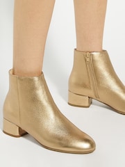 Dune London Metallic Pippie Smart Low Boots - Image 1 of 6