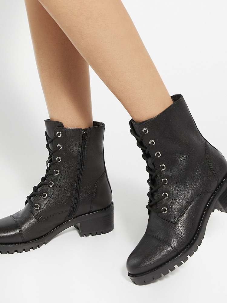 Dune London Black Pandore Ankle Boots - Image 1 of 6