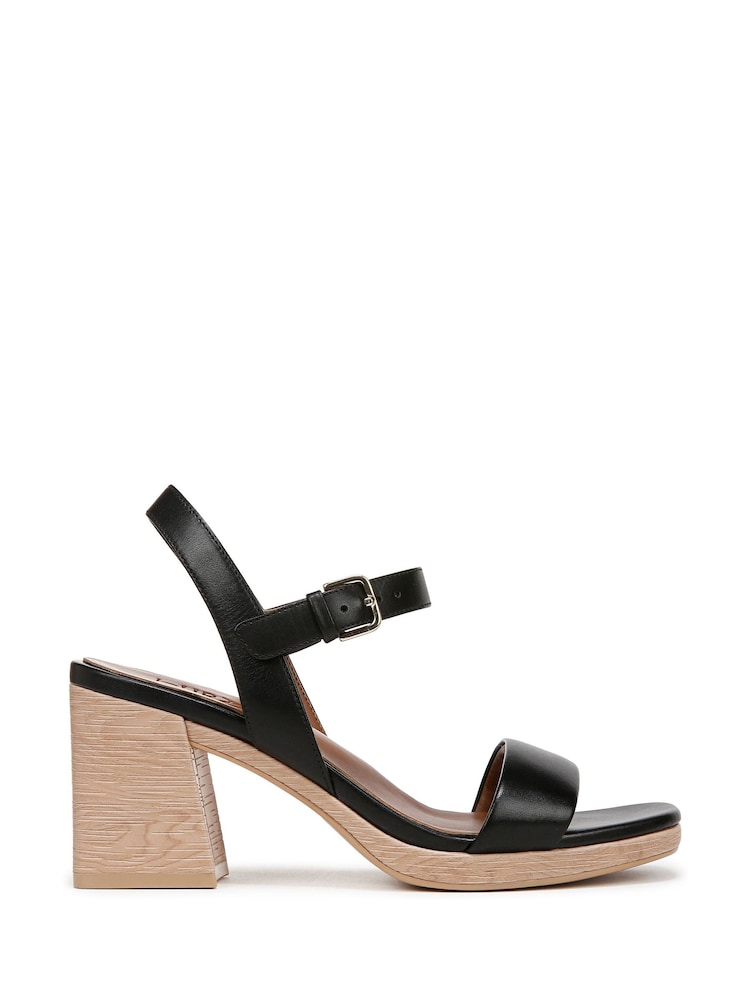 Naturalizer Rose Wide Fit Ankle Strap Black Sandals - Image 1 of 7
