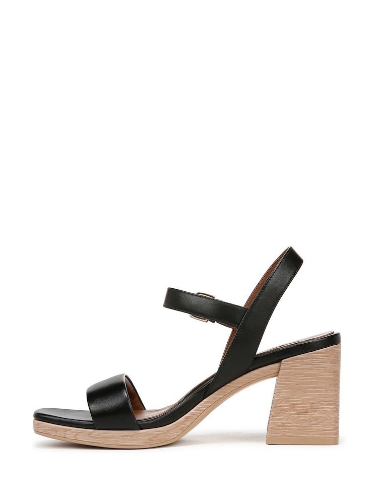 Naturalizer Rose Wide Fit Ankle Strap Black Sandals - Image 2 of 7