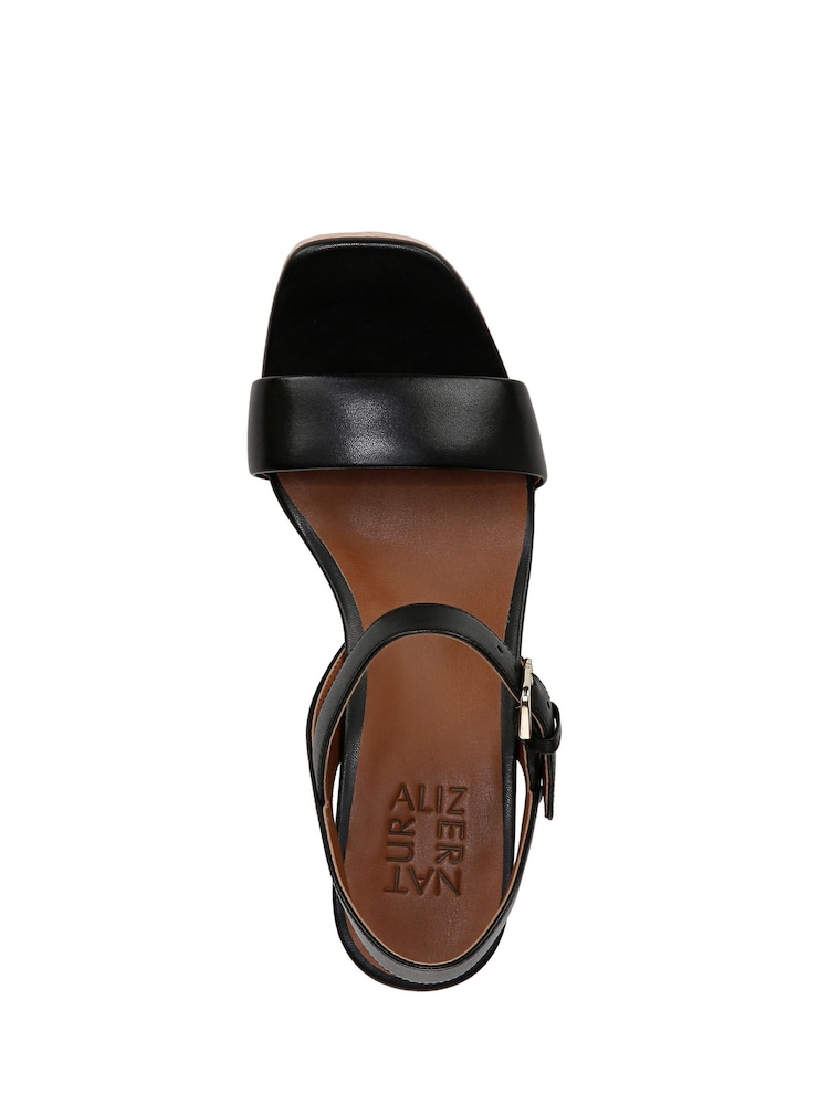 Naturalizer Rose Wide Fit Ankle Strap Black Sandals - Image 7 of 7