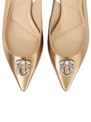 Dune London Metallic Contact Branded Block Slingback Court Heels - Image 5 of 5