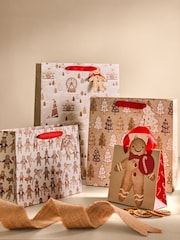 Gingerbread Christmas 4 Pack Gift Bags - Image 1 of 3