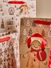 Gingerbread Christmas 4 Pack Gift Bags - Image 2 of 3