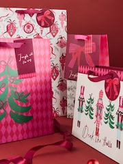 Pink Nutcracker Christmas 4 Pack Gift Bags - Image 2 of 3