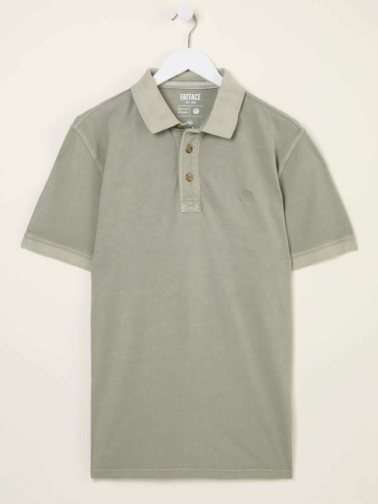 FatFace Sage Green Pique Polo - Image 5 of 5 FatFace Sage Green Pique Polo - Image 5 of 5