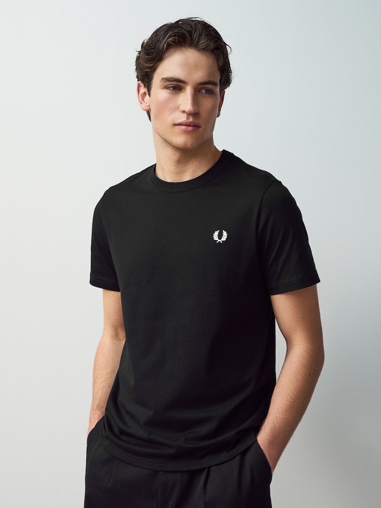 Черный - Футболка с круглым вырезом Fred Perry - Image 1 of 7