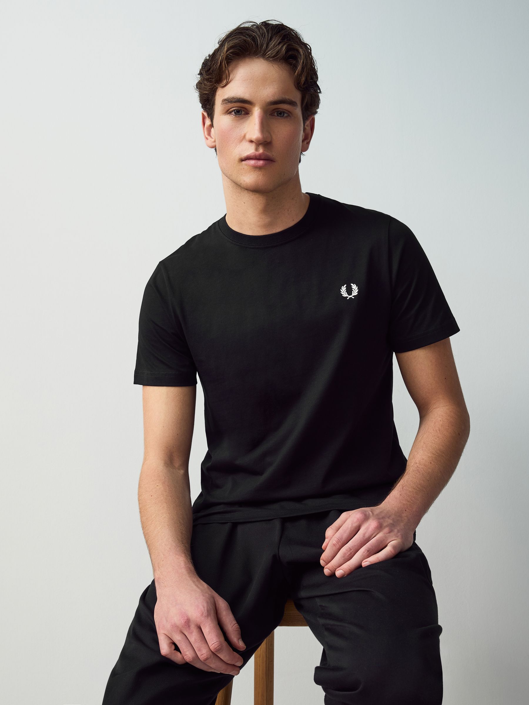 Tシャツ・カットソー FRED PERRY [Sport] Crew Neck T-Shirt 5JH349 Crew Neck T-Shirt - Ecru | Men's T-Shirts | Designer T