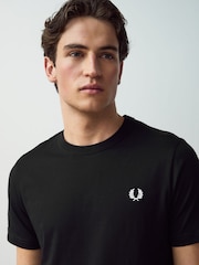 Черный - Футболка с круглым вырезом Fred Perry - Image 5 of 7