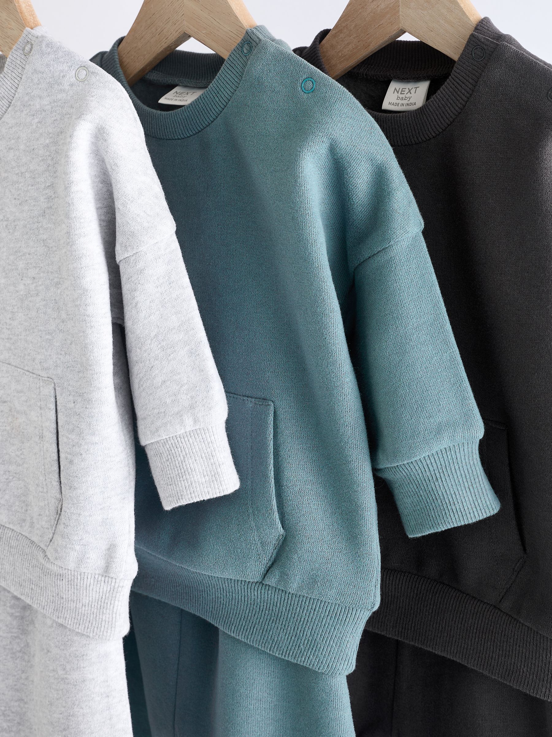 Buy Monochrome Baby Sweatshirt and Joggers Set 6 Piece (0mths-3yrs