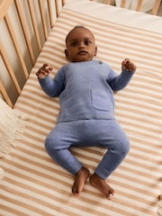Blue Knitted Jumper and Leggings Baby Set (0mths-2yrs) - Image 1 of 10