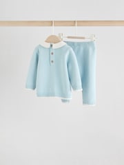Blue Knitted Jumper and Leggings Baby Set (0mths-3yrs) - Image 6 of 11