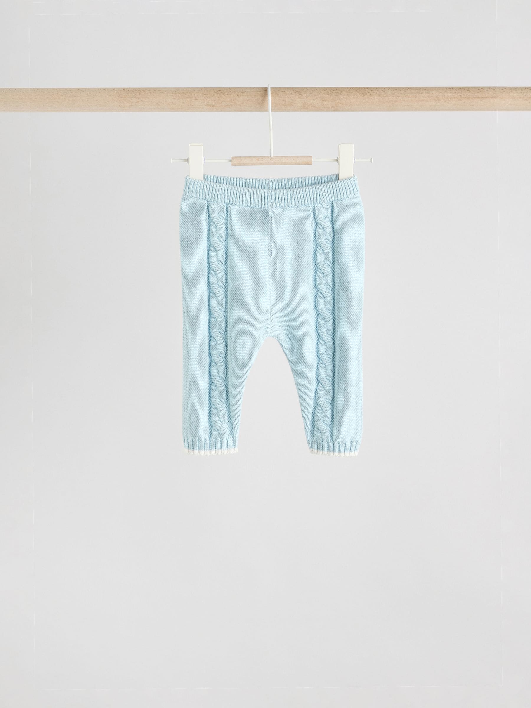Buy Blue Knitted Jumper and Leggings Baby Set (0mths-2yrs) from