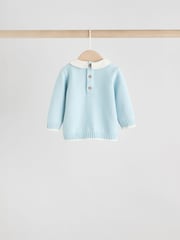 Blue Knitted Jumper and Leggings Baby Set (0mths-3yrs) - Image 8 of 11
