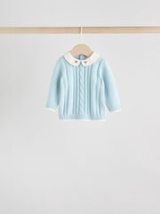 Blue Knitted Jumper and Leggings Baby Set (0mths-3yrs) - Image 9 of 11