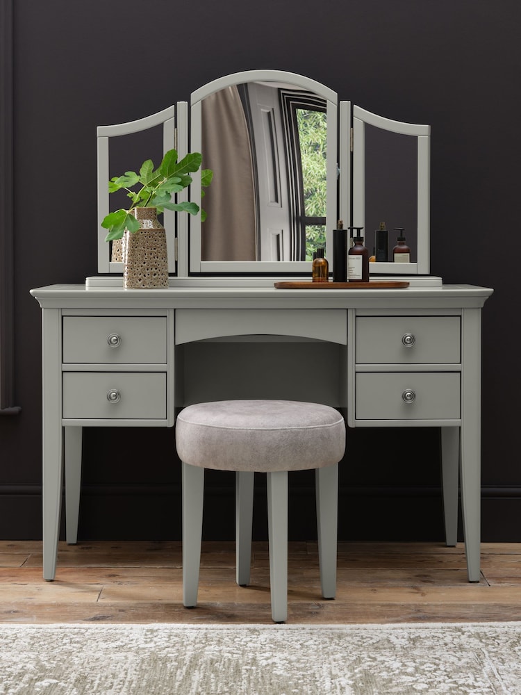 Bentley Designs Blue Grey Alora Dressing Table - Image 1 of 5 Bentley Designs Blue Grey Alora Dressing Table - Image 1 of 5