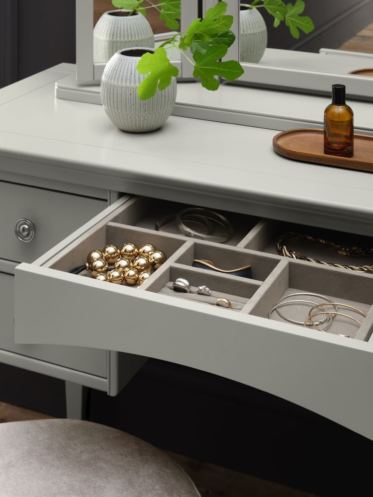 Bentley Designs Blue Grey Alora Dressing Table - Image 5 of 5 Bentley Designs Blue Grey Alora Dressing Table - Image 5 of 5