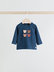 Navy/Brown Bear Tops and Leggings 6 Piece Baby Set (0mths-3yrs) - Image 3 of 17