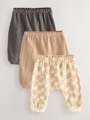 Črno-bela karirasta plošča - Joggers 3 Pack (0mths-2yrs) - Slika 1 iz 7