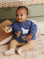 Blue Dino Baby Sweatshirt and Leggings Set (0mths-3yrs) - Image 1 of 5