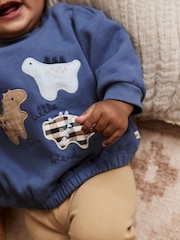 Blue Dino Baby Sweatshirt and Leggings Set (0mths-3yrs) - Image 4 of 5