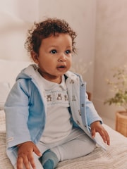 Blue Bear Baby Jersey Jacket, Bodysuit and Leggings 3 Piece Set (0mths-2yrs) - Image 1 of 16