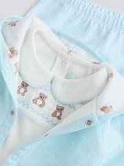 Blue Bear Baby Jersey Jacket, Bodysuit and Leggings 3 Piece Set (0mths-2yrs) - Image 13 of 16