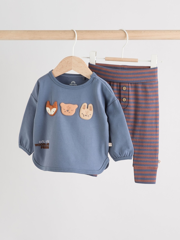 Blue Woodland Baby Top and Leggings 2 Piece Set (0mths-3yrs) - Image 1 of 16