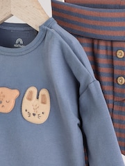 Blue Woodland Baby Top and Leggings 2 Piece Set (0mths-3yrs) - Image 7 of 16