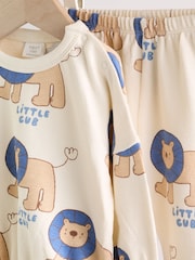 Blau mit Löwenmotiv - Baby 100% Cotton Top and Leggings Set (0mths-2yrs) - Bild 11 von 15