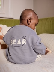 Black/White Baby Sweatshirt and Joggers Set (0mths-2yrs) - Image 2 of 3
