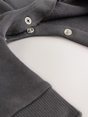 Black/White Baby Hooded Sweat Romper (0mths-3yrs) - Image 7 of 10