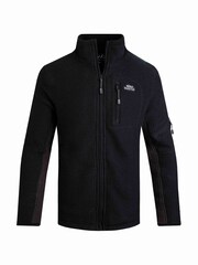 Weird Fish Black Berhan Eco Full Zip Lined Macaroni Fleece - Image 2 of 3