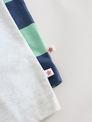 Blue/Green Striped - Baby Collared Jersey Rompers 2 Pack - Bild 13 von 14