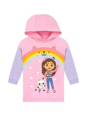 Character Pink Dream Works Gabbys Dollhouse Longline 100% Cotton Hoodie - Image 3 of 9