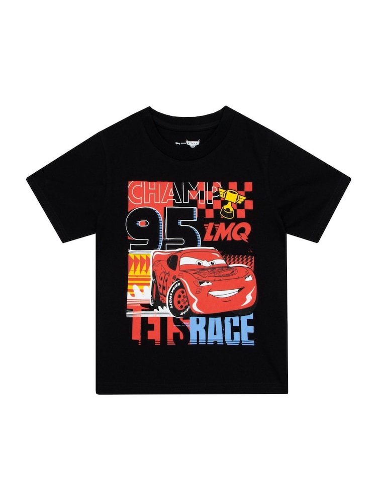 Character Red Disney Cars Lightning McQueen 100% Cotton T-Shirts 2 Pack - Image 2 of 5