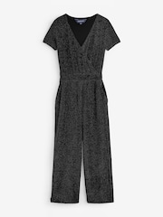 Sosandar Metallic Sparkle Wrap Front Jumpsuit - Imagen 6 de 6