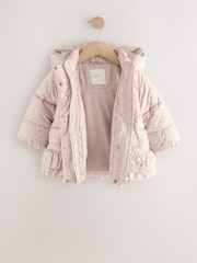 Pink - Shower Resistant Padded Coat With Frill Hem (3mths-7yrs) - Bild 5 von 9