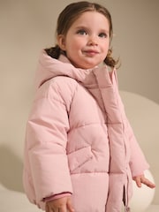 Pink Shower Resistant Faux Fur Lined Padded Coat (3mths-7yrs) - Image 5 of 10