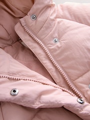 Pink Shower Resistant Faux Fur Lined Padded Coat (3mths-7yrs) - Image 9 of 10