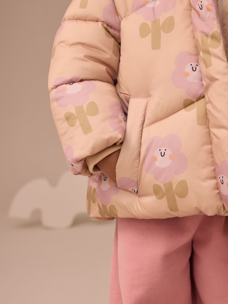 Amarillo ocre - Shower Resistant Faux Fur Trim Padded Coat (3mths-7yrs) - Imagen 4 de 4 Amarillo ocre - Shower Resistant Faux Fur Trim Padded Coat (3mths-7yrs) - Imagen 4 de 4