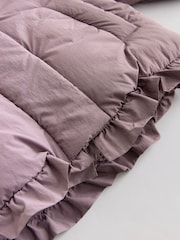 Dunkellila - Shower Resistant Frill Hem Padded Coat (3mths-7yrs) - Bild 10 von 10