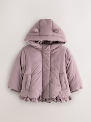Dunkellila - Shower Resistant Frill Hem Padded Coat (3mths-7yrs) - Bild 5 von 10