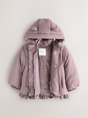 Dunkellila - Shower Resistant Frill Hem Padded Coat (3mths-7yrs) - Bild 6 von 10