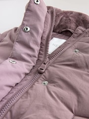 Dunkellila - Shower Resistant Frill Hem Padded Coat (3mths-7yrs) - Bild 8 von 10