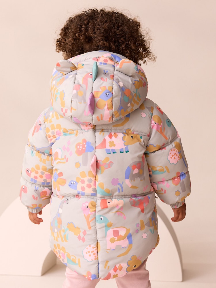 Multi Shower Resistant Printed Padded Coat (3mths-7yrs) - Image 2 of 9