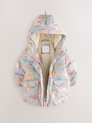Multi Shower Resistant Printed Padded Coat (3mths-7yrs) - Image 6 of 9