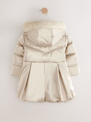 Gold Shower Resistant Skirted Padded Coat (3mths-7yrs) - Image 2 of 8