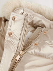 Gold Shower Resistant Skirted Padded Coat (3mths-7yrs) - Image 5 of 8